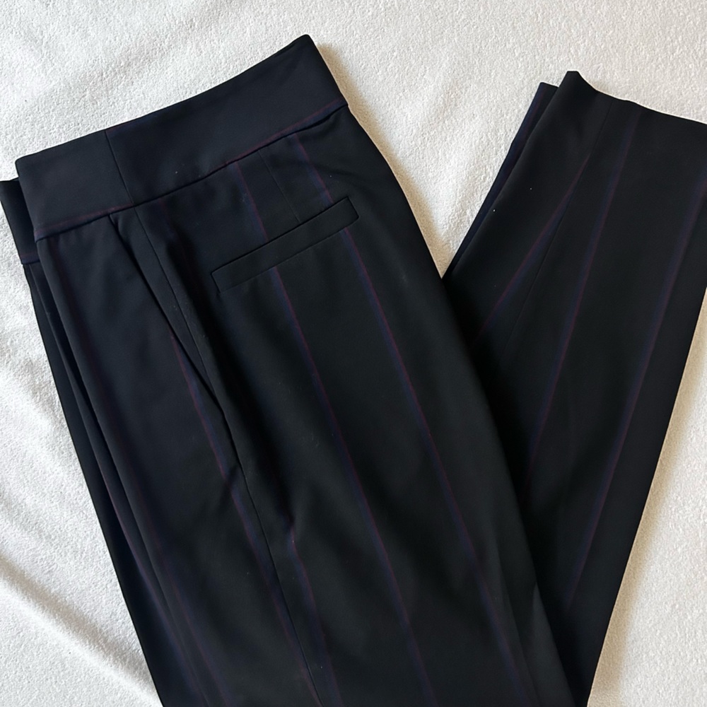 & Other Stories Black Striped Trousers